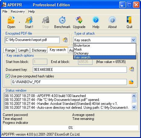 Advanced PDF Password Recovery (Standard)